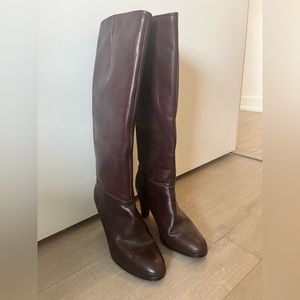 Size 6 Pertti Palmroth women’s knee-high brown boots